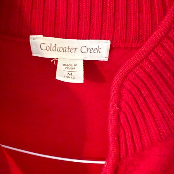 womens red Coldwater Creek cardigan sweater in Medium - Picture 3 of 8